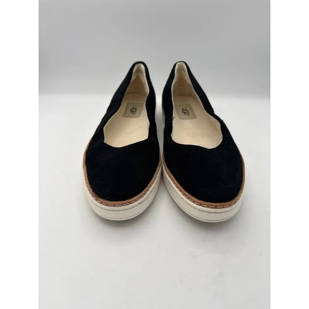 Women’s UGG Size 8 Black Suede Ballet Flats